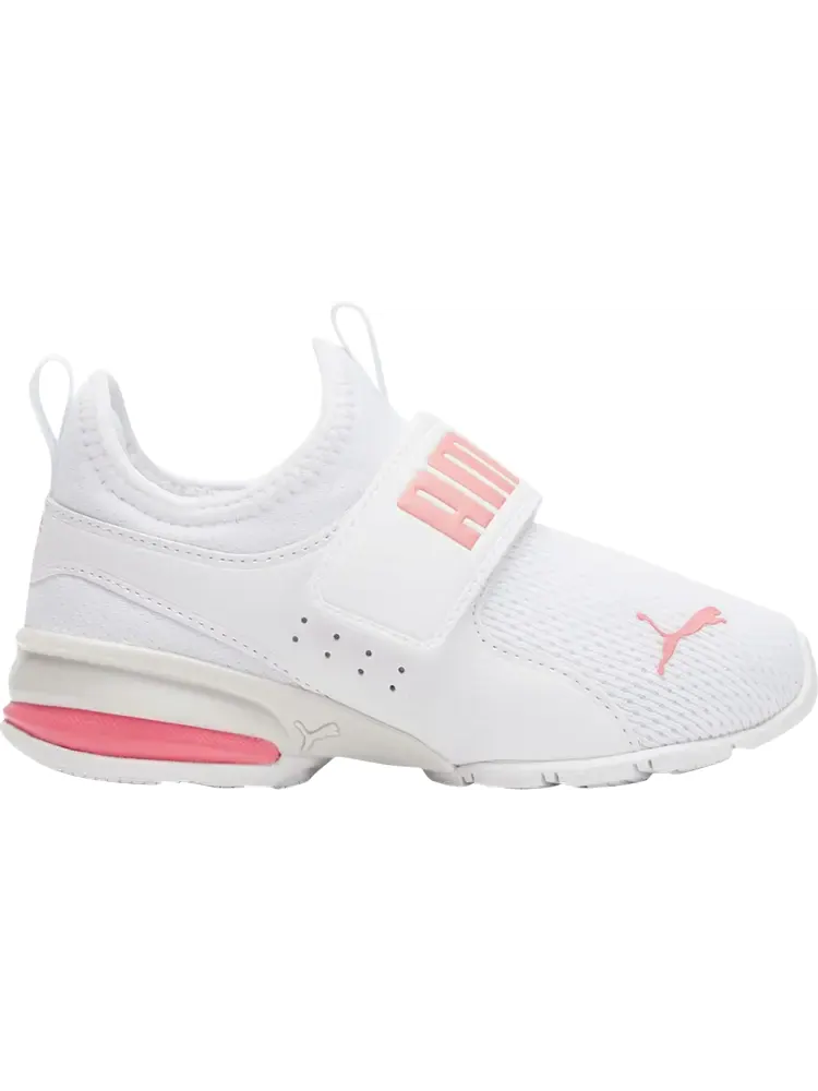Кроссовки Puma Axelion Slip-On Little Kid White Carnation Pink — изображение 1 из 1, белый
