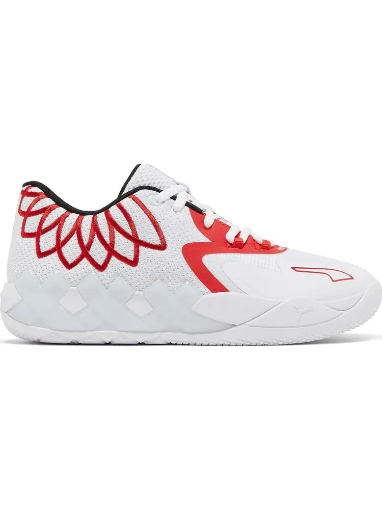 Кроссовки Puma MB.01 Lo Team Colors - White High Risk Red — изображение 1 из 8, белый