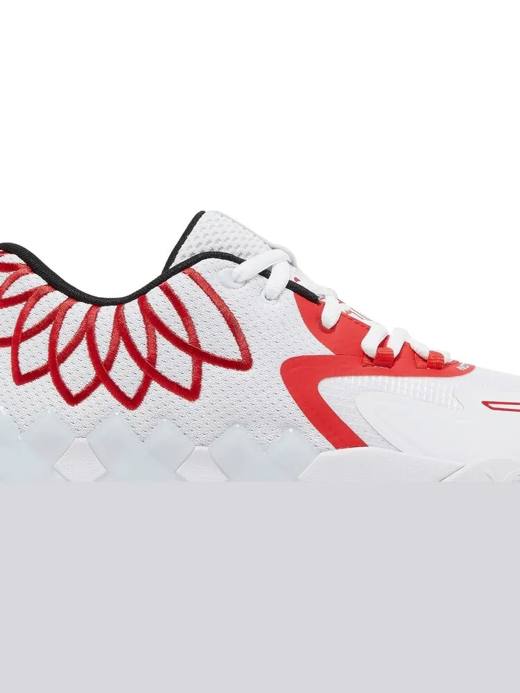 Кроссовки Puma MB.01 Lo Team Colors - White High Risk Red — изображение 2 из 8, белый