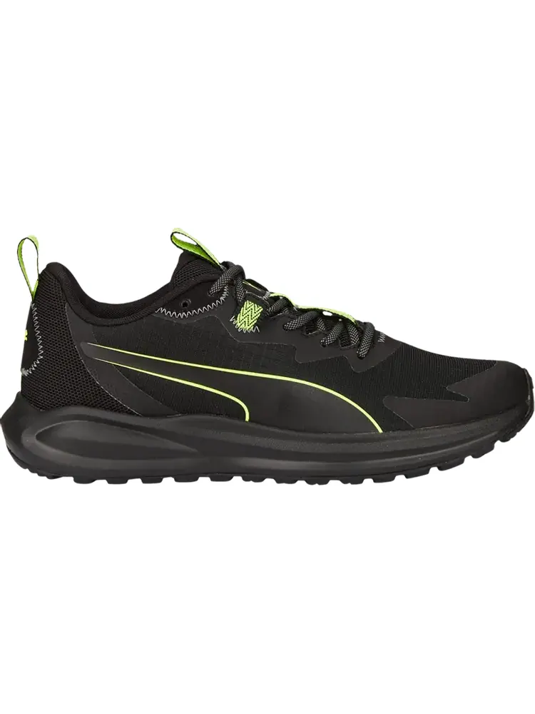 Кроссовки Puma Twitch Runner Trail Black Lime Squeeze — изображение 1 из 1, черный