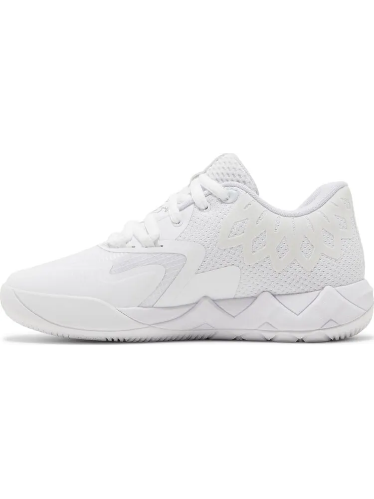 Кроссовки Puma MB.01 Lo Jr Team Colors - Triple White — изображение 3 из 8, белый