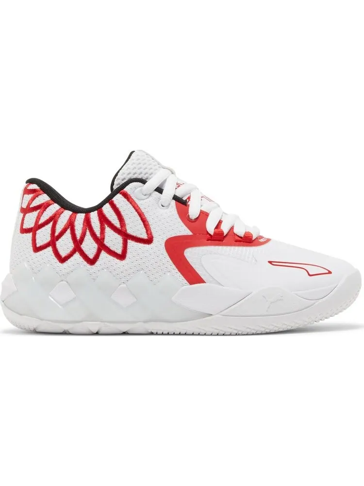 Кроссовки Puma MB.01 Lo Jr Team Colors - White High Risk Red — изображение 1 из 8, белый