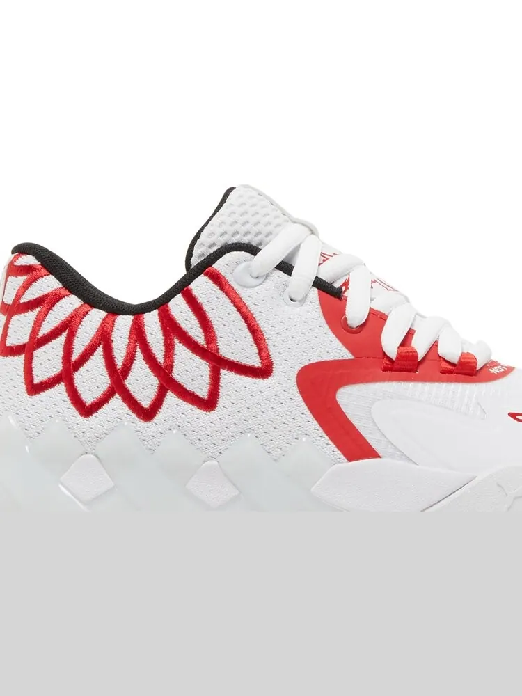 Кроссовки Puma MB.01 Lo Jr Team Colors - White High Risk Red — изображение 2 из 8, белый