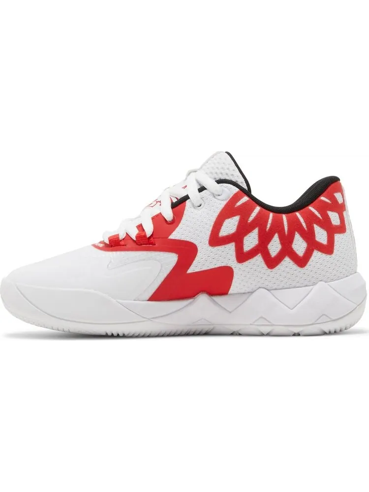 Кроссовки Puma MB.01 Lo Jr Team Colors - White High Risk Red — изображение 3 из 8, белый