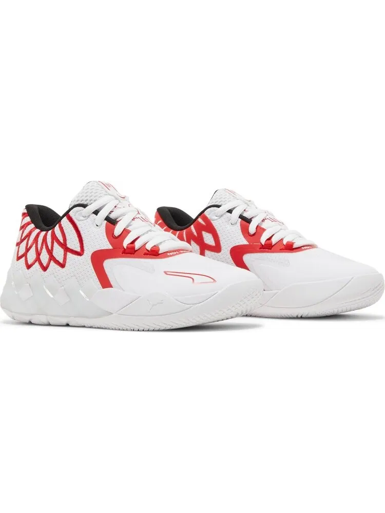 Кроссовки Puma MB.01 Lo Jr Team Colors - White High Risk Red — изображение 8 из 8, белый