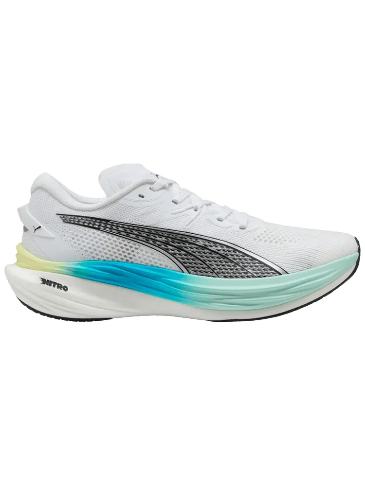 Кроссовки Puma Deviate Nitro 3 Wide 'White Speed Blue' — изображение 1 из 1, белый