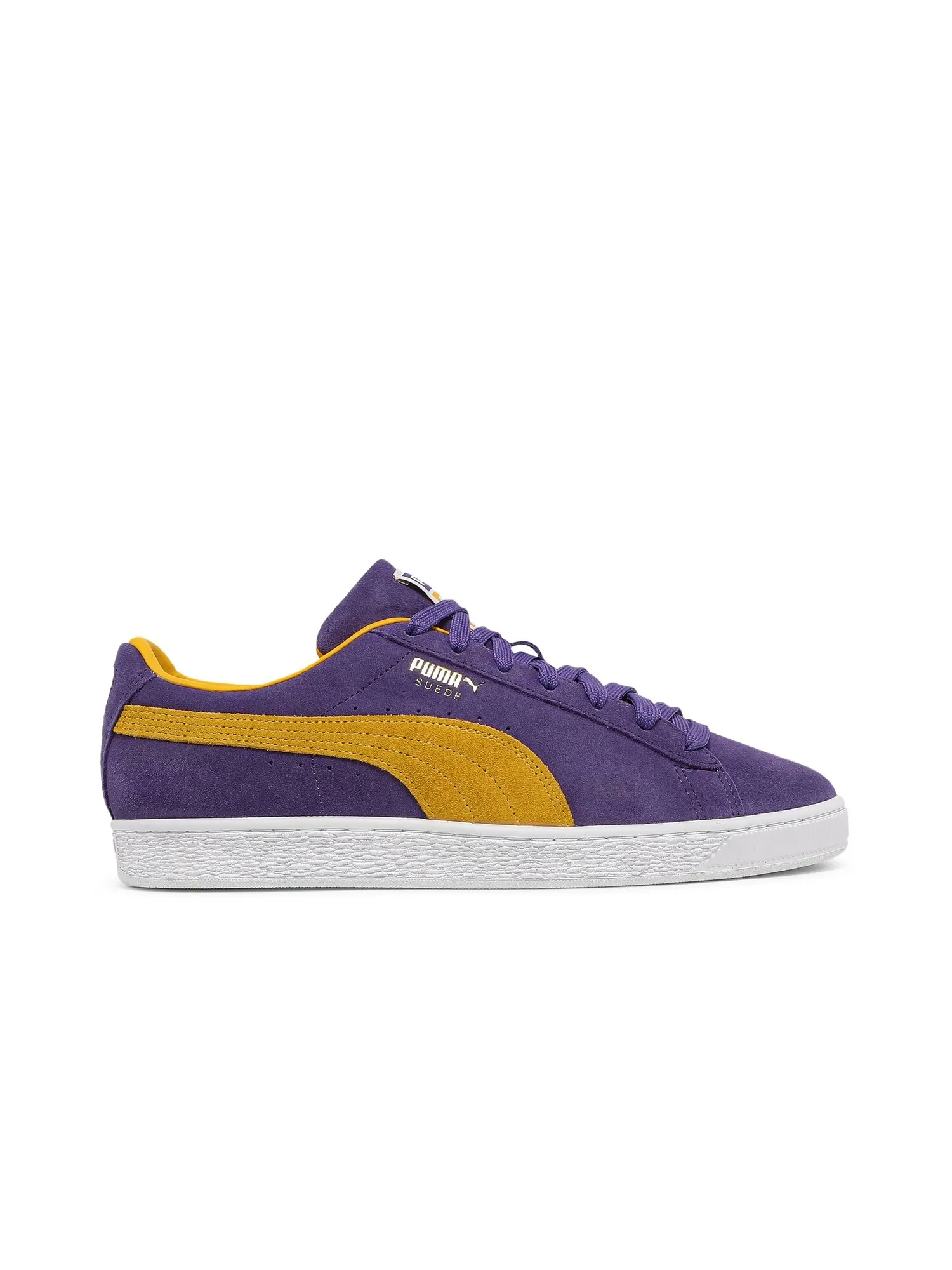 Кроссовки Suede Teams Puma — изображение 1 из 8, фиолетовый/желтый