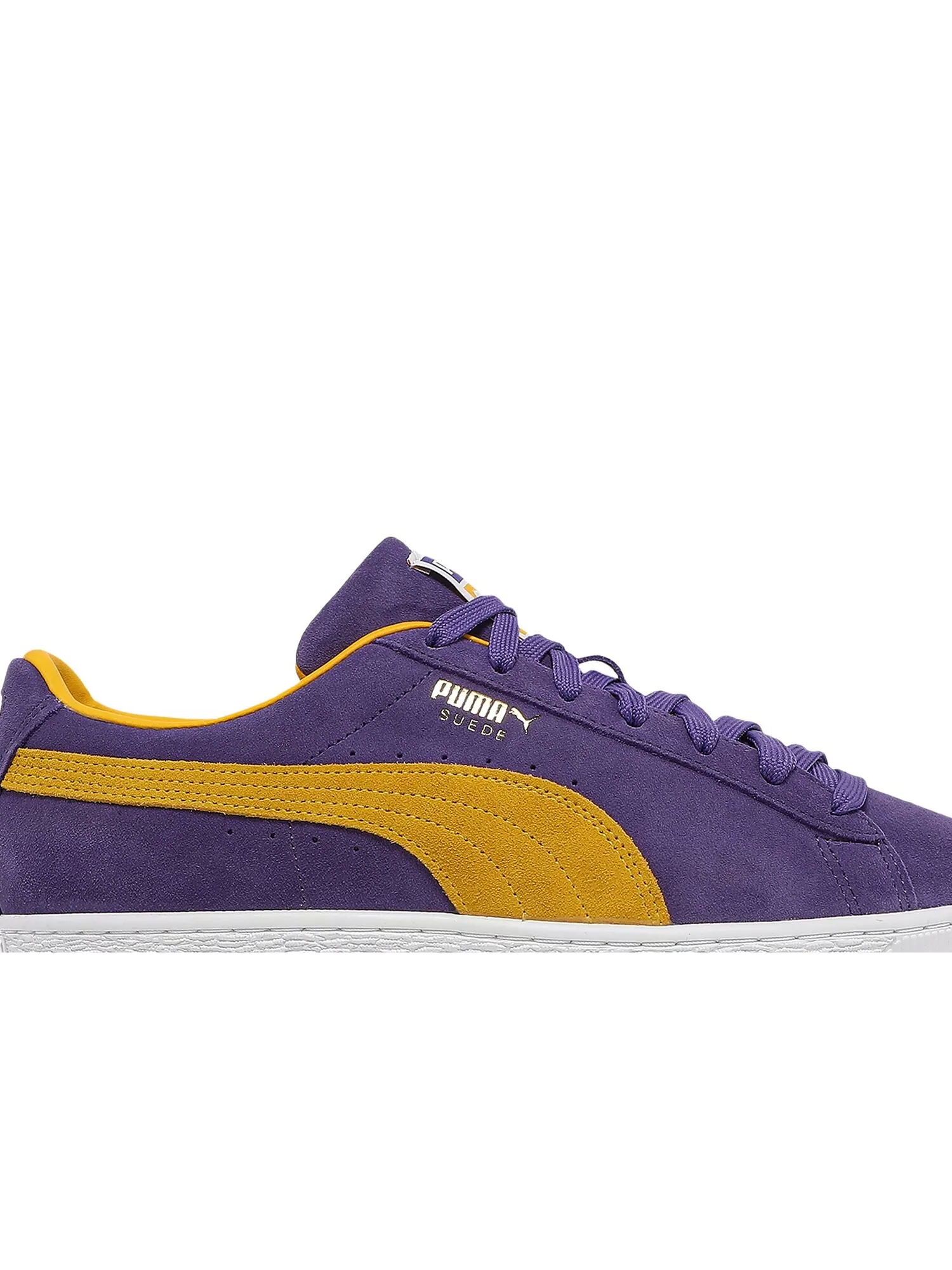 Кроссовки Suede Teams Puma — изображение 2 из 8, фиолетовый/желтый