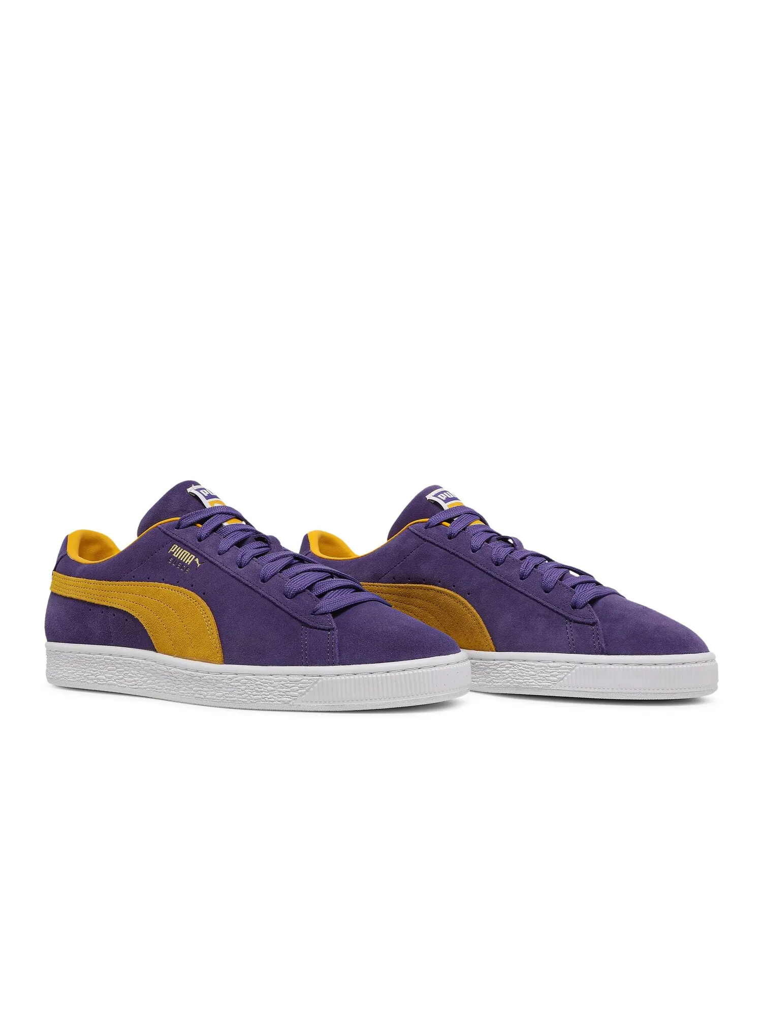 Кроссовки Suede Teams Puma — изображение 8 из 8, фиолетовый/желтый