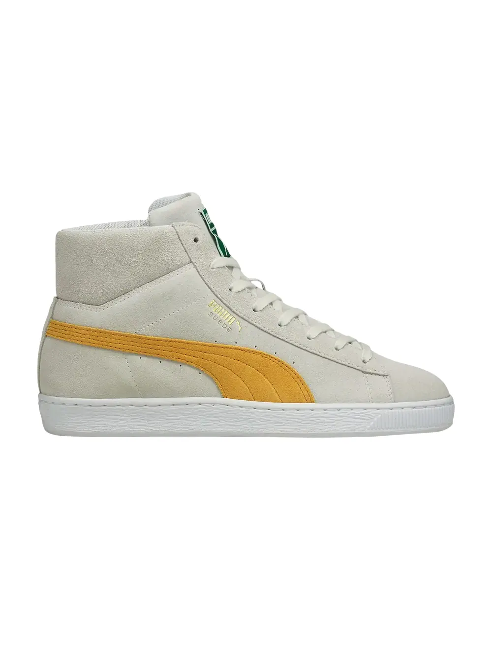 Кроссовки Suede Mid 21 Puma — изображение 1 из 1, белый/желтый/белый