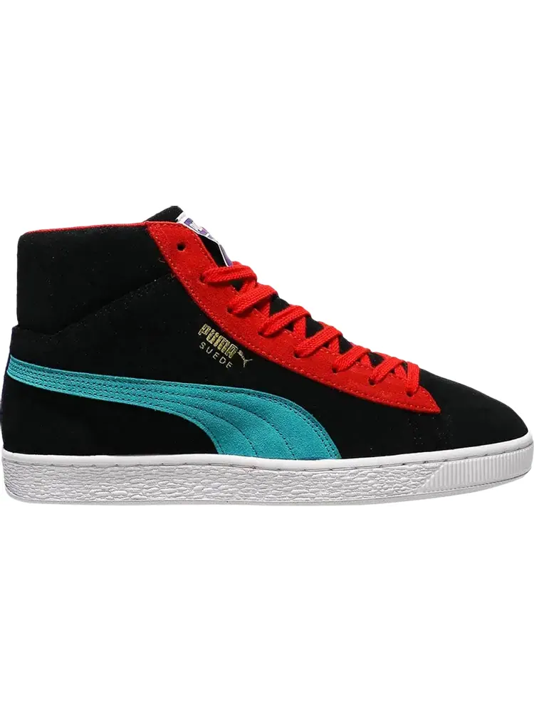 Кроссовки Puma Suede Mid 21 Black Viridian Green Red — изображение 1 из 1, черный
