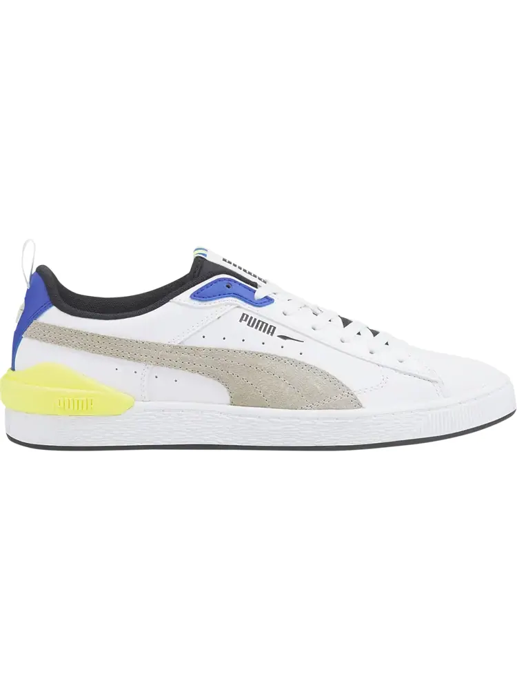 Кроссовки Puma Suede Bloc White Silver Blue — изображение 1 из 1, белый