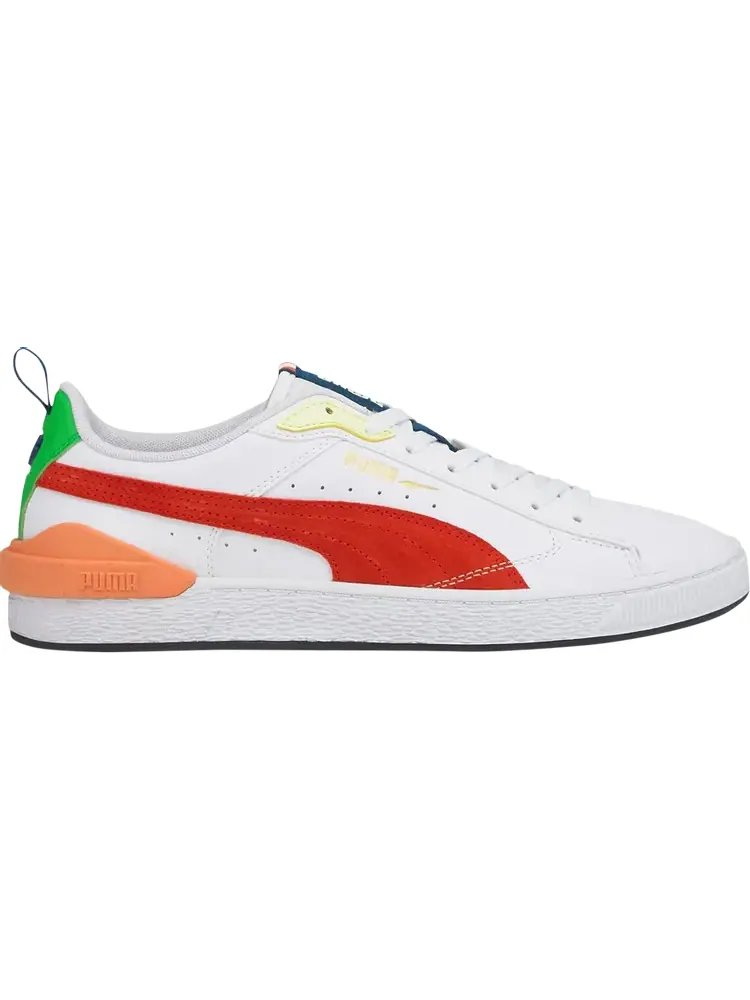 Кроссовки Puma Suede Bloc White Cherry Tomato — изображение 1 из 1, белый