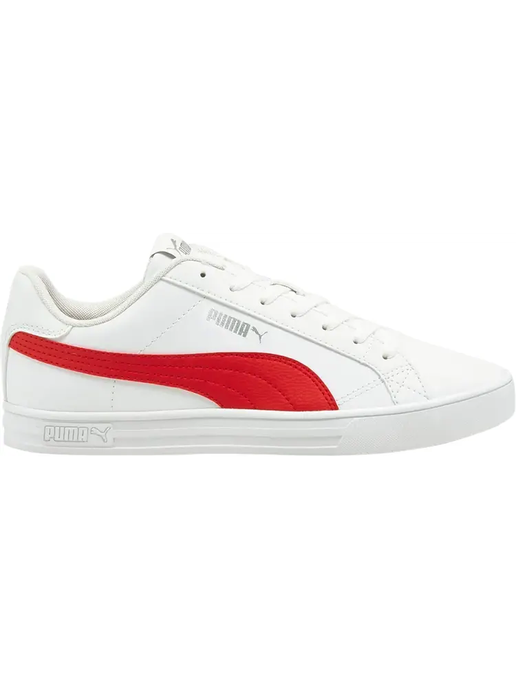 Кроссовки Puma Smash Vulc V3 Lo White High Risk Red — изображение 1 из 1, белый