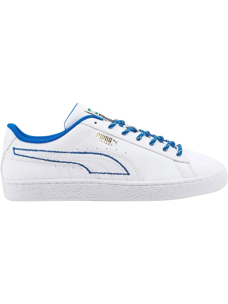 Кроссовки Puma Basket New Heritage White Royal — изображение 1 из 1, белый
