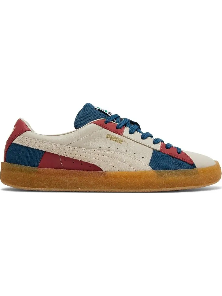 Кроссовки Puma Suede Crepe Patch - Peyote Blue Red — изображение 1 из 8, бежевый