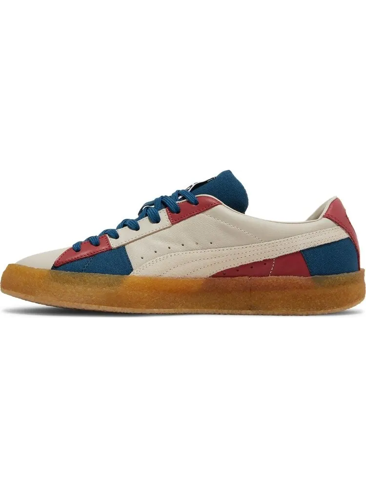 Кроссовки Puma Suede Crepe Patch - Peyote Blue Red — изображение 3 из 8, бежевый