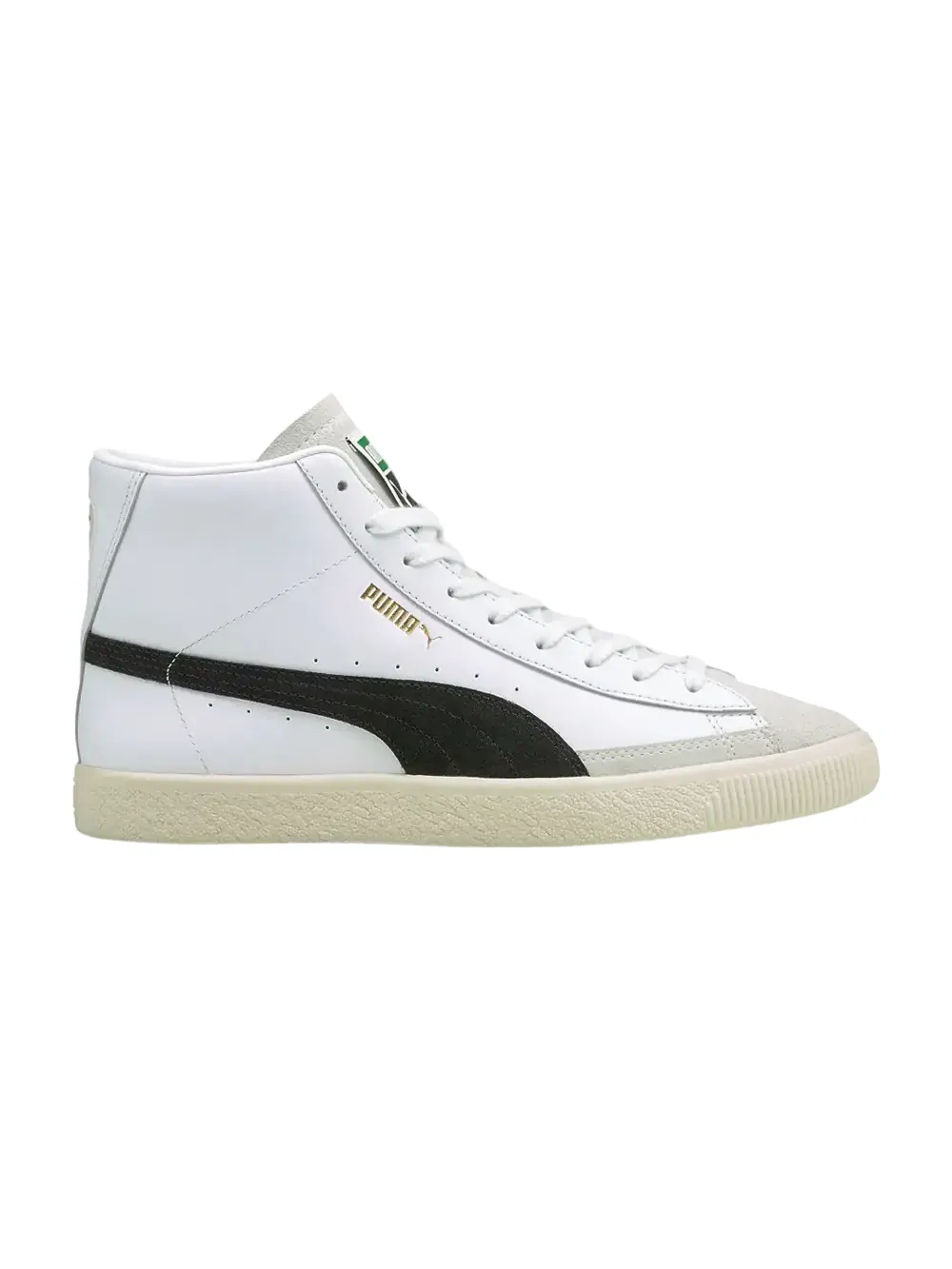 Кроссовки Basket Mid Vintage Puma — изображение 1 из 1, белый/черный/золотистый