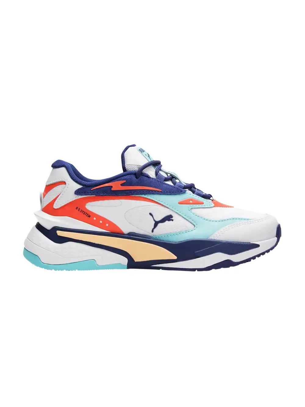 Кроссовки RS-Fast Courtside Big Kid Puma — изображение 1 из 1, белый/синий/синий