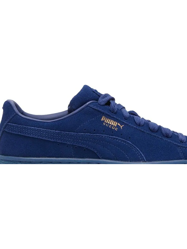 Кроссовки Puma Suede Classic Jr Mono Gold - Elektro Blue — изображение 2 из 8, синий