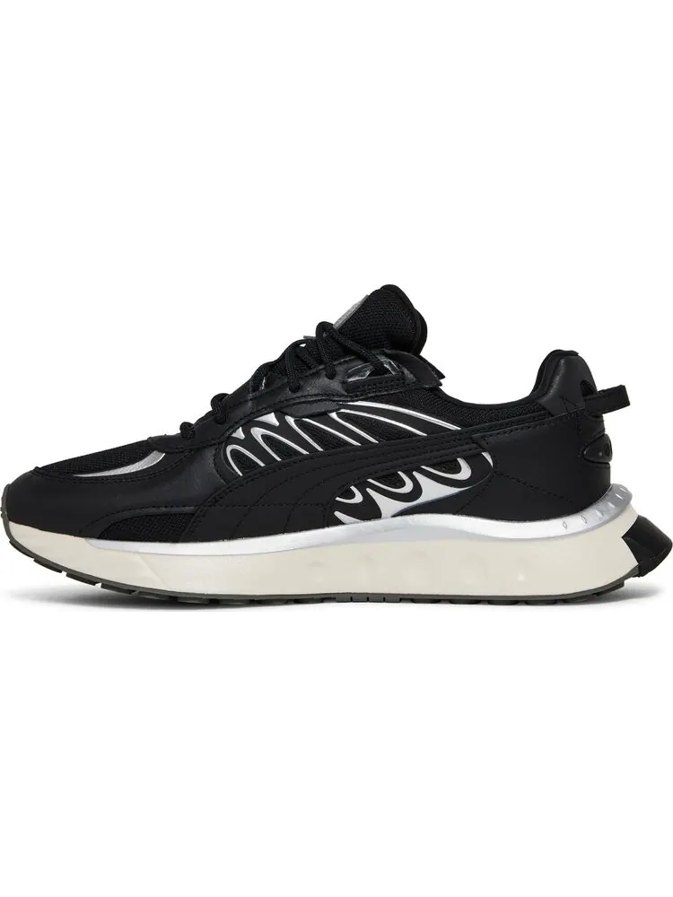 Кроссовки Puma Wild Rider Techno Black Silver — изображение 3 из 8, черный