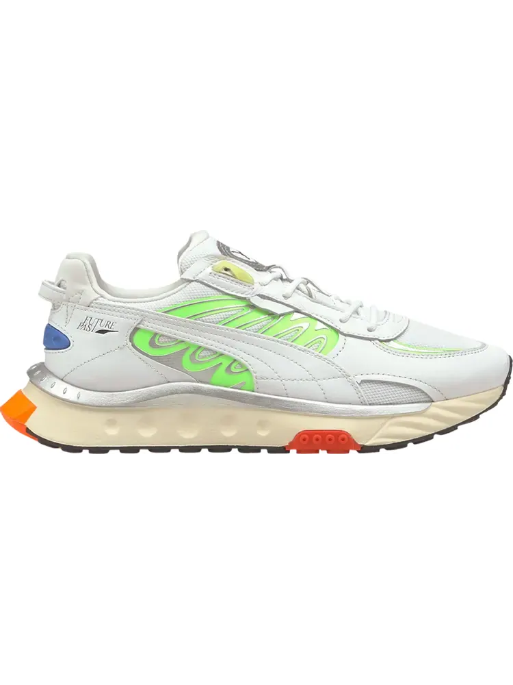 Кроссовки Puma Wild Rider Techno White Green Glare — изображение 1 из 1, белый