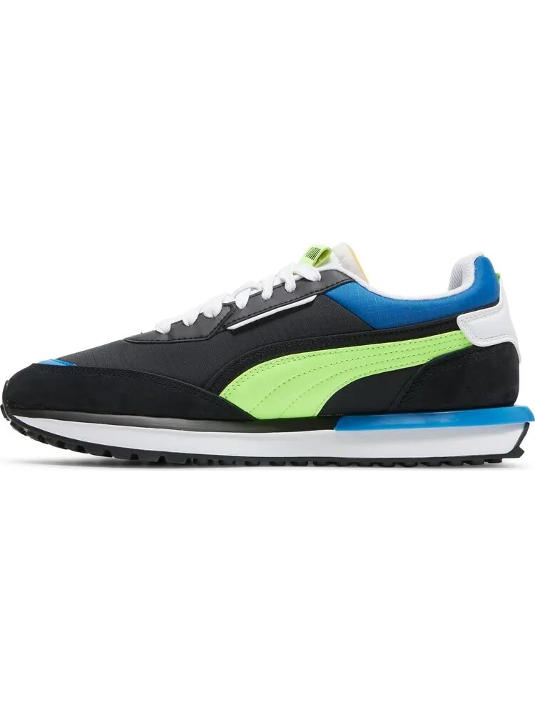 Кроссовки Puma City Rider Electric - Black Green Glare — изображение 3 из 8, черный
