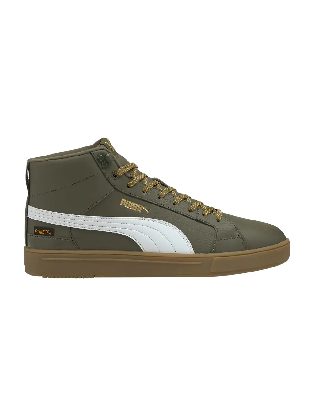 Кроссовки Serve Pro Mid PURE-TEX Puma — изображение 1 из 1, белый//золотистый