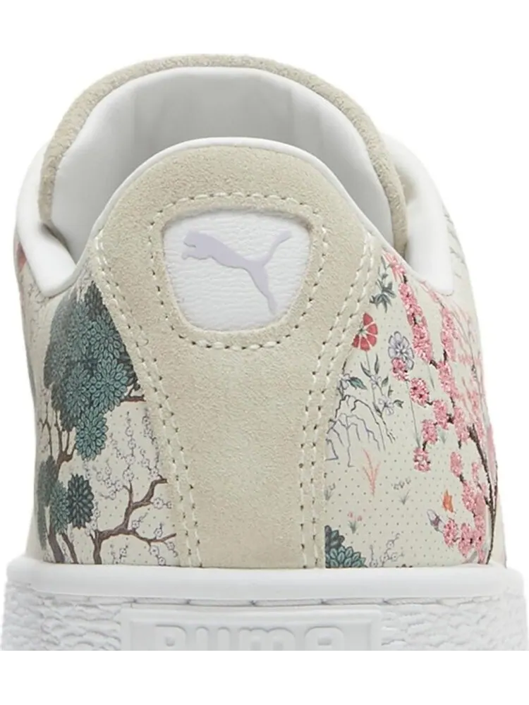 Женские кроссовки Puma Basket Floral x Liberty of London, кремовые — изображение 7 из 8, бежевый