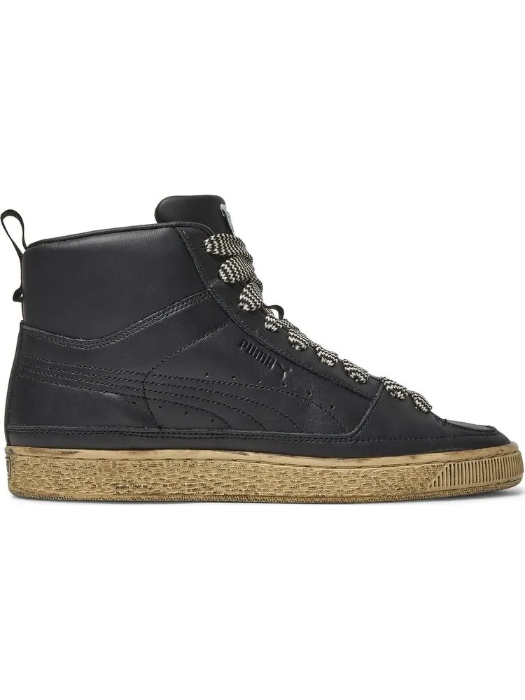 Кроссовки Puma Rhuigi x Suede Mid Distressed Black — изображение 1 из 8, черный