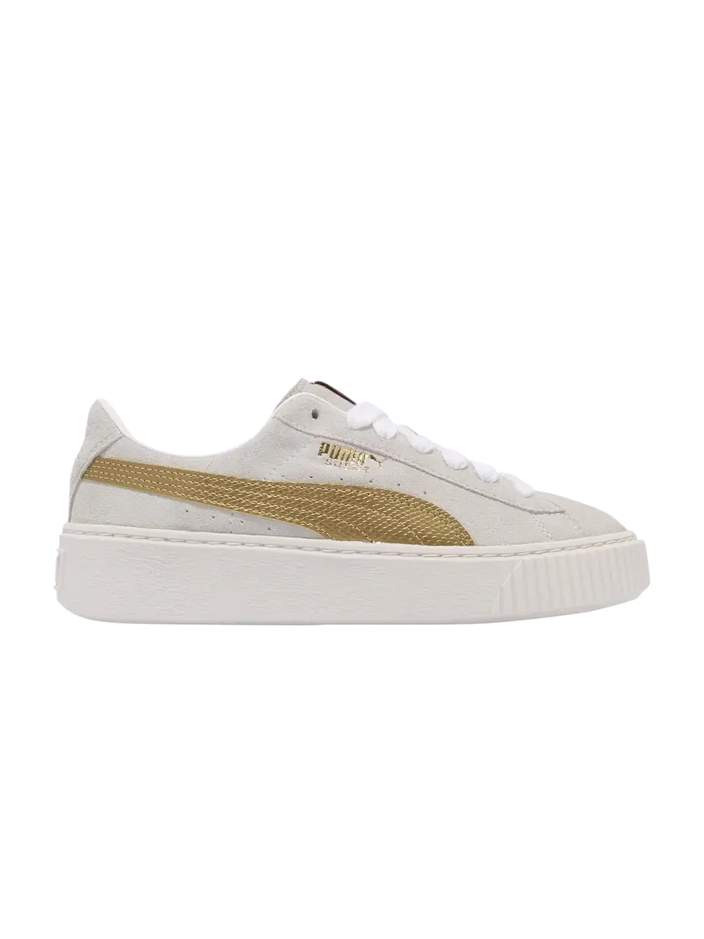 Кроссовки Suede Platform Puma — изображение 1 из 1, белый/золотистый/серый