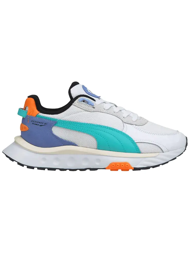 Кроссовки Puma Wmns Wild Rider NRG 'White Elektro Aqua' — изображение 1 из 1, белый голубой