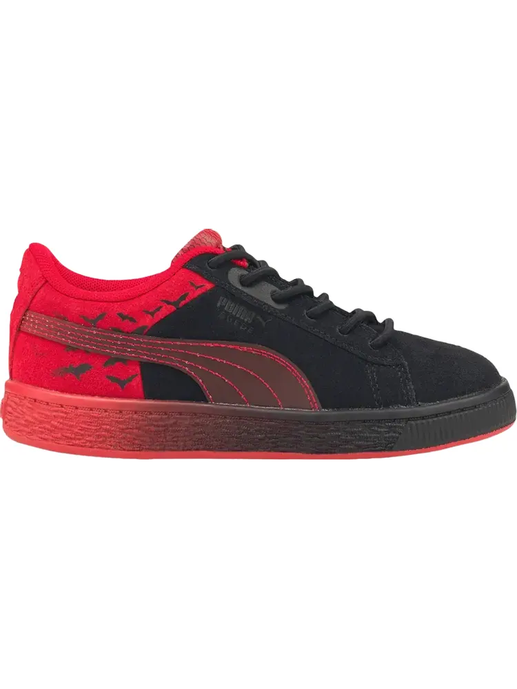 Кроссовки Puma Batman x Suede Classic Little Kid Black Barbados Cherry — изображение 1 из 1, красный