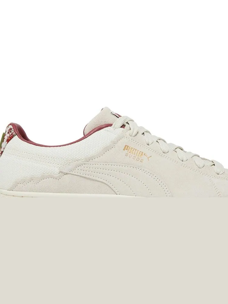 Кроссовки Puma Suede and Chill Marshmallow Team Gold — изображение 2 из 8, белый