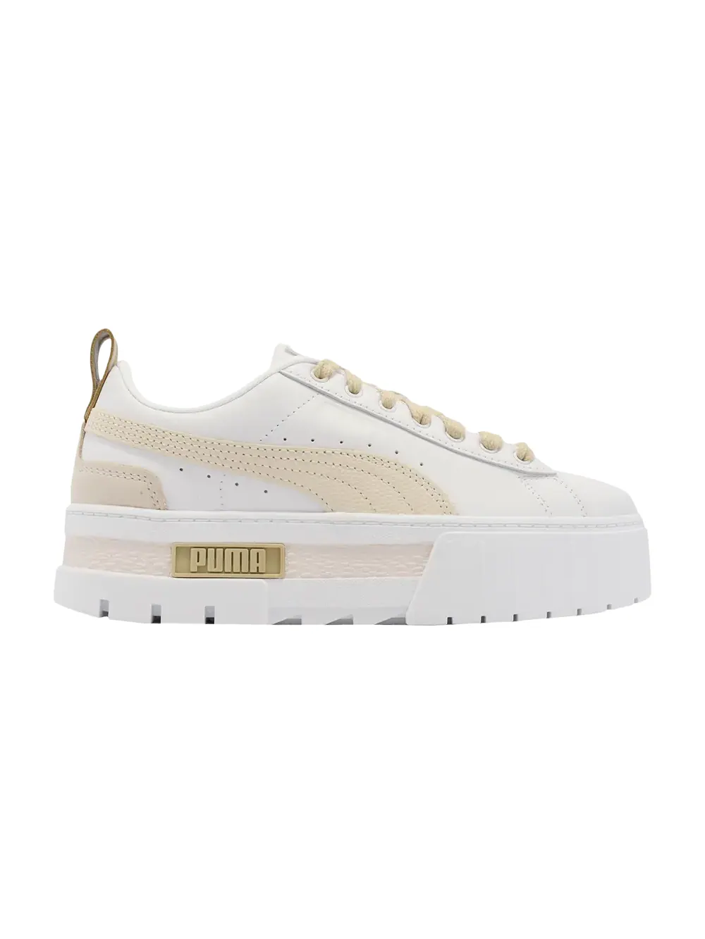Кроссовки Wmns Mayze Luxe Puma — изображение 1 из 1, белый/бледный хаки