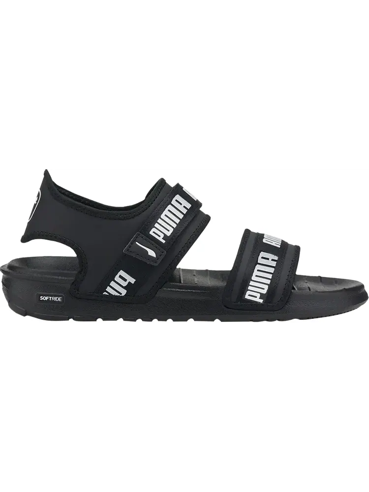 Сандалии Puma Wmns Softride Slide Wordmark - Black White — изображение 1 из 1, черный