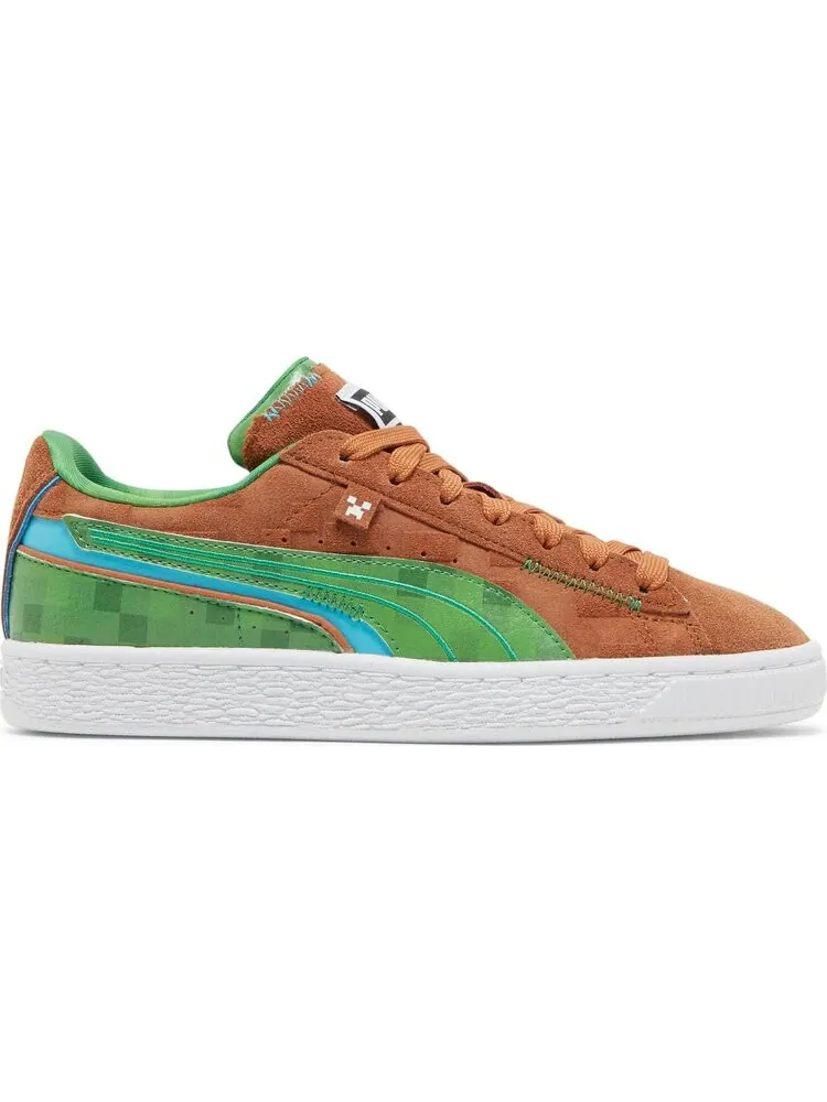 Кроссовки Puma Minecraft x Suede Jr Grass Block — изображение 1 из 8, коричневый