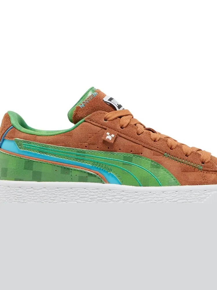 Кроссовки Puma Minecraft x Suede Jr Grass Block — изображение 2 из 8, коричневый