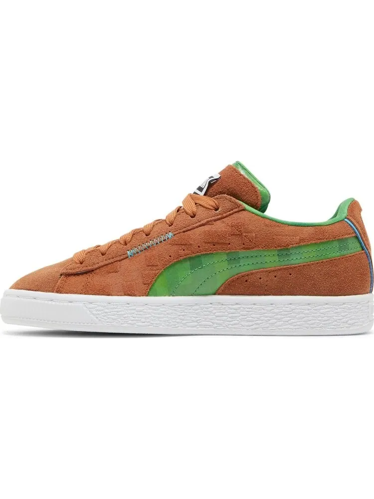 Кроссовки Puma Minecraft x Suede Jr Grass Block — изображение 3 из 8, коричневый