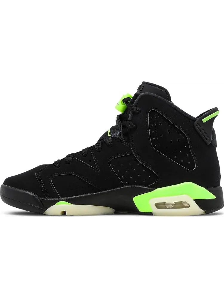 Кроссовки Air Jordan 6 Retro GS Electric Green — изображение 3 из 8, черный