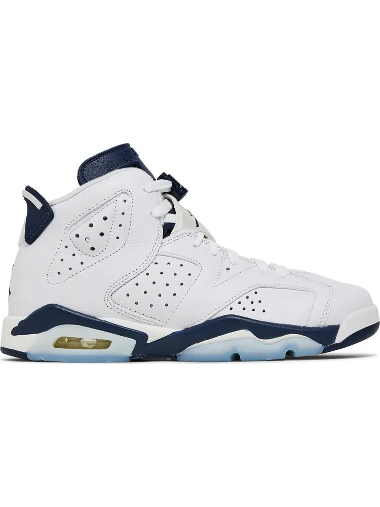 Кроссовки Air Jordan 6 Retro GS Midnight Navy 2022 — изображение 1 из 8, белый