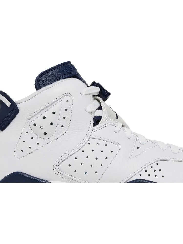 Кроссовки Air Jordan 6 Retro GS Midnight Navy 2022 — изображение 2 из 8, белый