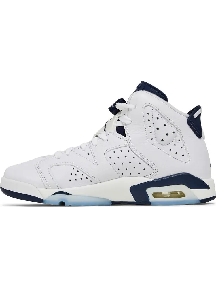 Кроссовки Air Jordan 6 Retro GS Midnight Navy 2022 — изображение 3 из 8, белый