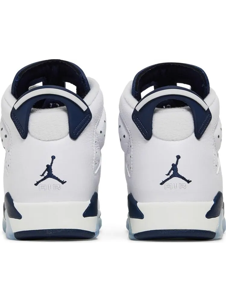 Кроссовки Air Jordan 6 Retro GS Midnight Navy 2022 — изображение 6 из 8, белый