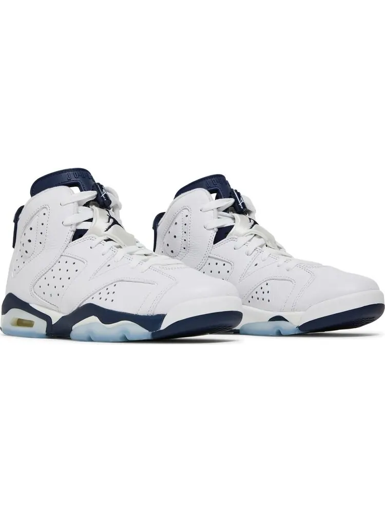 Кроссовки Air Jordan 6 Retro GS Midnight Navy 2022 — изображение 8 из 8, белый