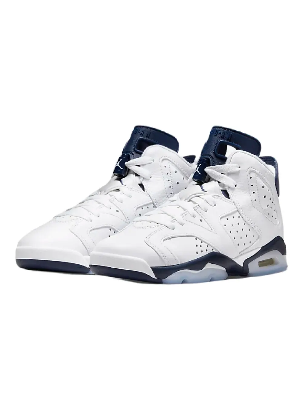 Детские кроссовки Nike Air Jordan 6 Retro — изображение 2 из 9, белый/темно-синий