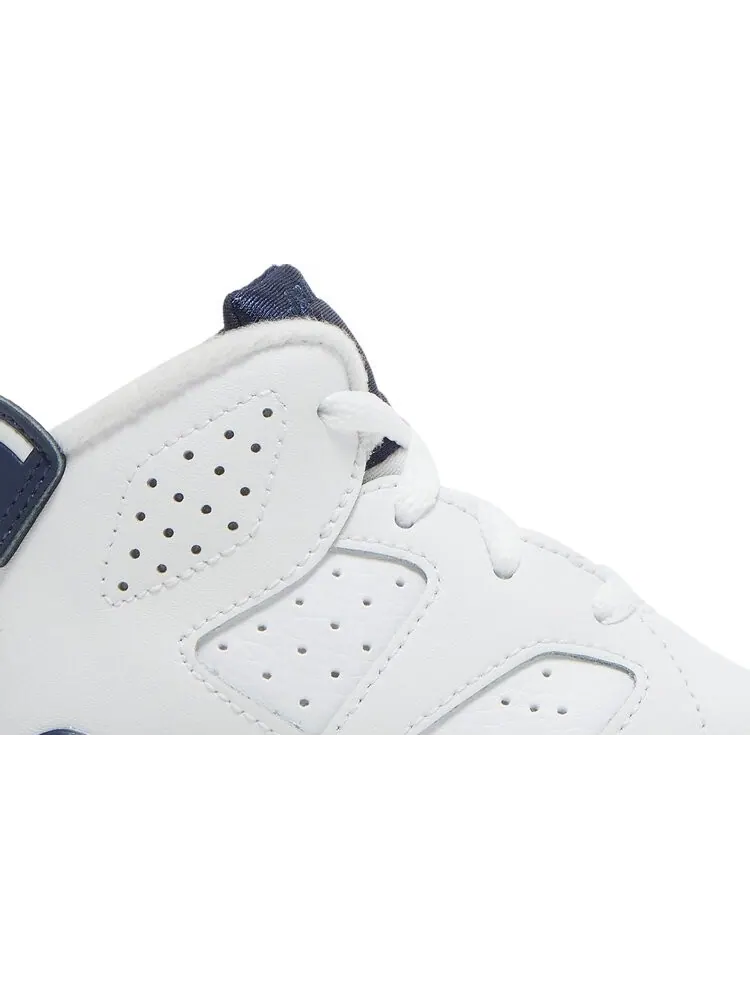Кроссовки Air Jordan 6 Retro TD Midnight Navy 2022 — изображение 2 из 8, белый