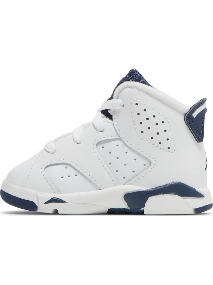Кроссовки Air Jordan 6 Retro TD Midnight Navy 2022 — изображение 3 из 8, белый