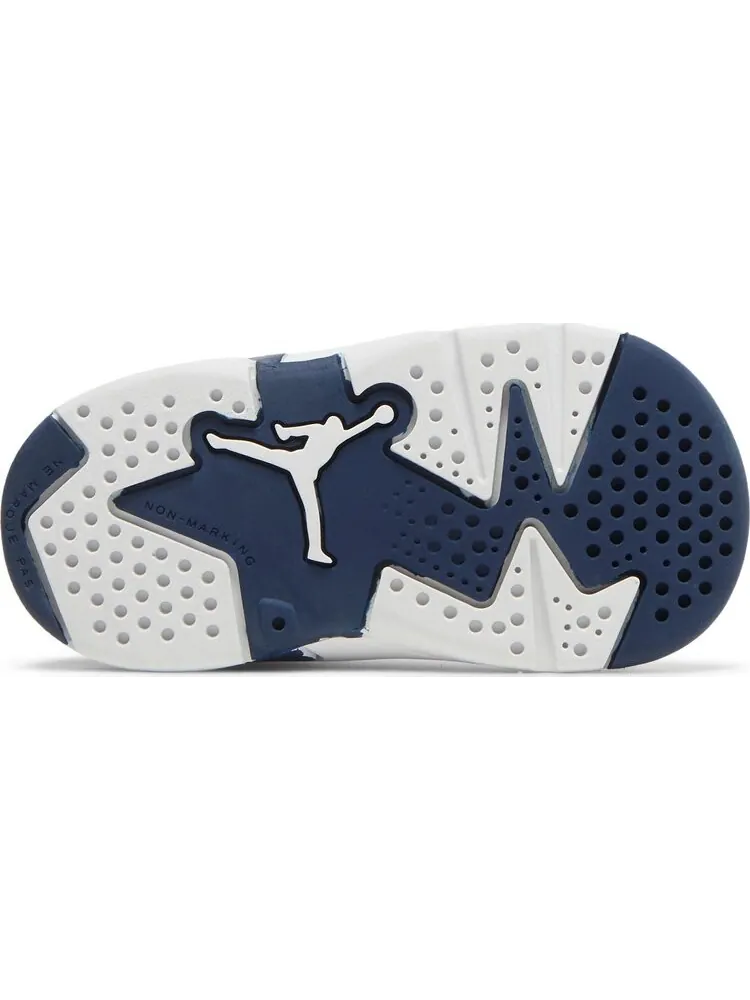 Кроссовки Air Jordan 6 Retro TD Midnight Navy 2022 — изображение 4 из 8, белый