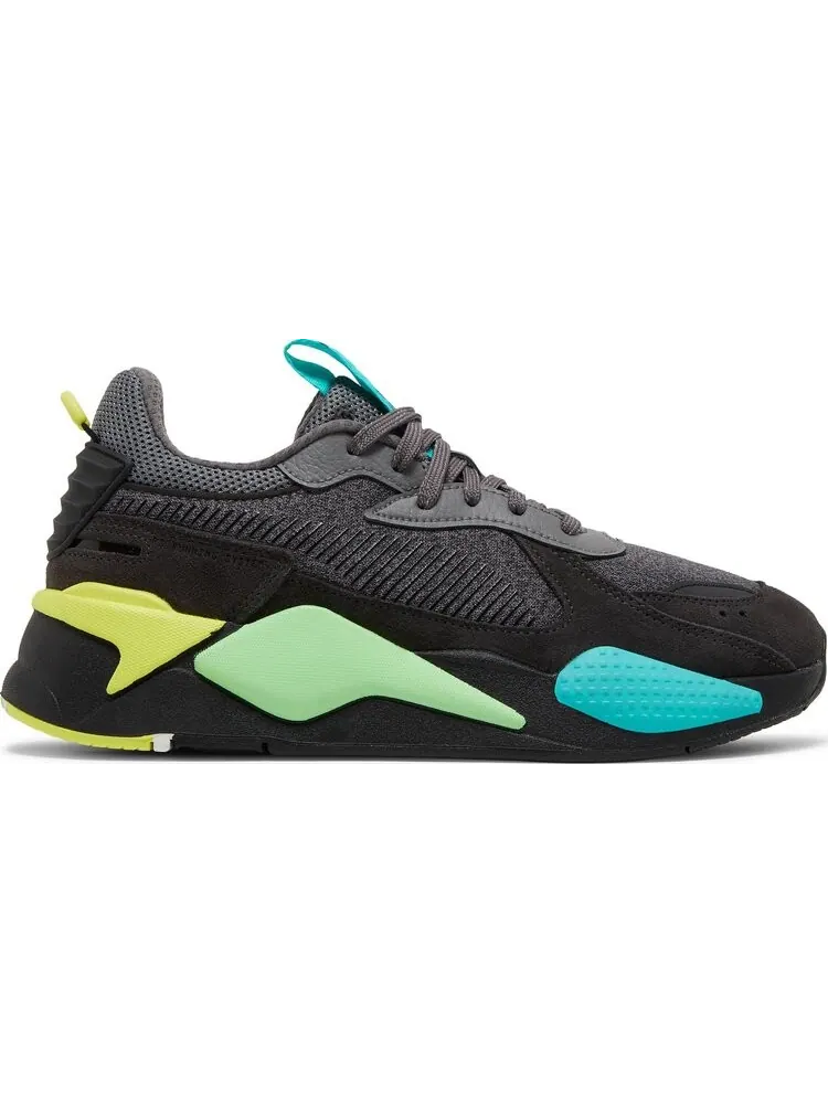Кроссовки Puma RS-X Highlighter Castlerock Fluorescent Yellow — изображение 1 из 8, серый